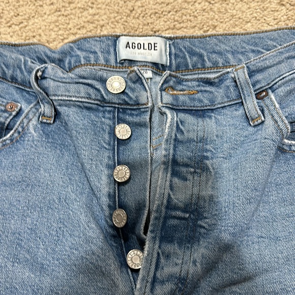 Agolde High Rise Blue Jeans Vintage Look - Picture 2 of 5